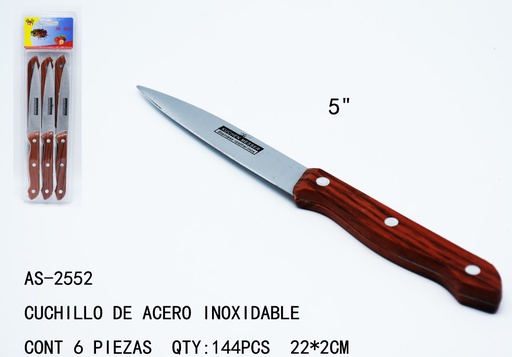 [AS-2552 [144 PZS/CAJA]] [AS-2552] CUCHILLO DE ACERO INOXIDABLE