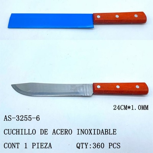 [AS-3255-6 [360 PZS/CAJA]] [AS-3255-6] B-CUCHILLO DE ACERO INOXIDABLE