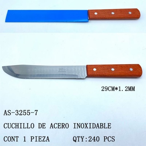 [AS-3255-7 [240 PZS/CAJA]] [AS-3255-7] B-CUCHILLO DE ACERO INOXIDABLE
