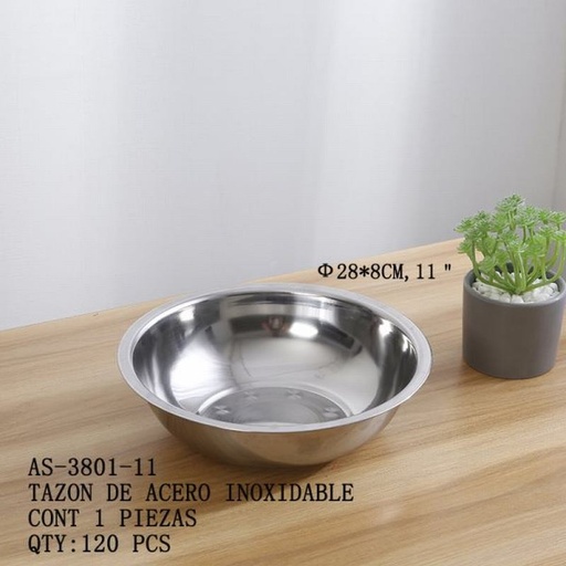 [AS-3801-11 [120 PZS/CAJA]] [AS-3801-11] TAZON DE ACERO INOXIDABLE