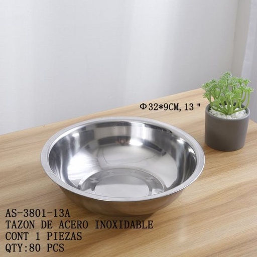 [AS-3801-13A [80 PZS/CAJA]] [AS-3801-13A] TAZON DE ACERO INOXIDABLE