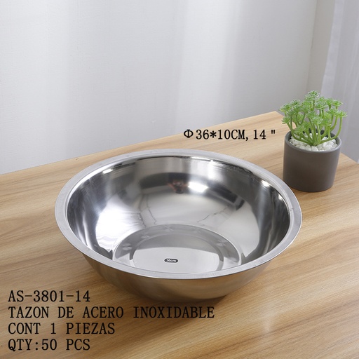 [AS-3801-14 [50 PZS/CAJA]] [AS-3801-14] TAZON DE ACERO INOXIDABLE