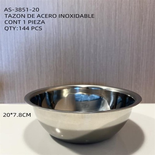 [AS-3851-20 [144 PZS/CAJA]] [AS-3851-20] TAZON DE ACERO INOXIDABLE