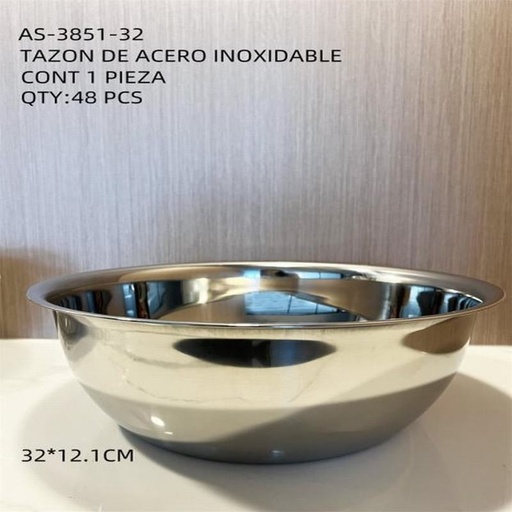[AS-3851-32 [48 PZS/CAJA]] [AS-3851-32] TAZON DE ACERO INOXIDABLE
