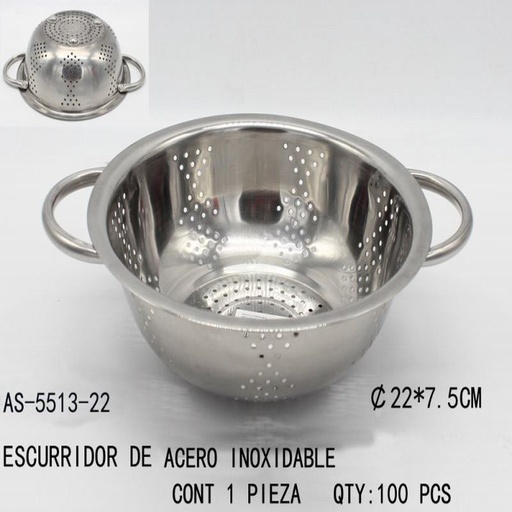 [AS-5513-22 [100 PZS/CAJA]] [AS-5513-22] ESCURRIDOR DE ACERO INOXIDABLE