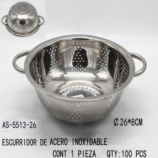 [AS-5513-26 [100 PZS/CAJA]] [AS-5513-26] ESCURRIDOR DE ACERO INOXIDABLE