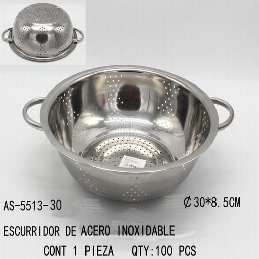 [AS-5513-30 [100 PZS/CAJA]] [AS-5513-30] ESCURRIDOR DE ACERO INOXIDABLE