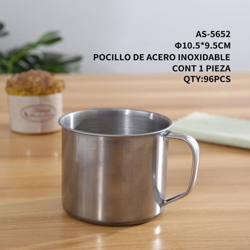 [AS-5652 [96 PZS/CAJA]] [AS-5652] POCILLO DE ACERO INOXIDABLE