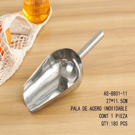 [AS-8801-11 [180 PZS/CAJA]] [AS-8801-11] PALA DE ACERO INOXIDABLE