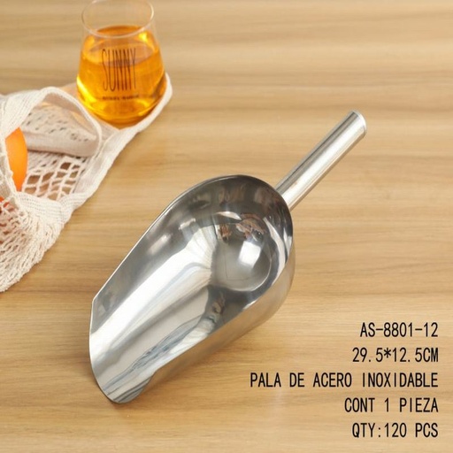 [AS-8801-12 [120 PZS/CAJA]] [AS-8801-12] PALA DE ACERO INOXIDABLE
