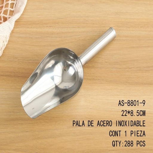 [AS-8801-9 [288 PZS/CAJA]] [AS-8801-9] PALA DE ACERO INOXIDABLE