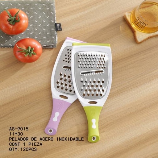 [AS-9015 [120 PZS/CAJA]] [AS-9015] PELADOR DE ACERO INOXIDABLE11*30CM CONT 1 PIEZA