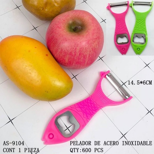 [AS-9104 [600 PZS/CAJA]] [AS-9104] PELADOR DE ACERO INOXIDABLE14.5*6 CONT 1 PIEZA