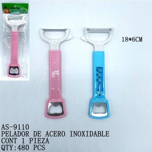 [AS-9110 [480 PZS/CAJA]] [AS-9110] PELADOR DE ACERO INOXIDABLE18*6 CONT 1 PIEZA