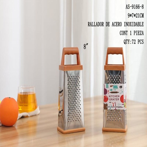 [AS-9166-8 [72 PZS/CAJA]] [AS-9166-8] RALLADOR DE ACERO INOXIDABLE