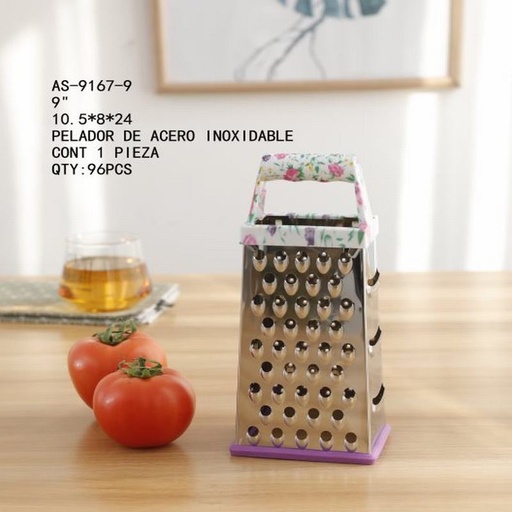 [AS-9167-9 [96 PZS/CAJA]] [AS-9167-9] PELADOR DE ACERO INOXIDABLE10.5*8*24.5 CONT 1 PIEZA