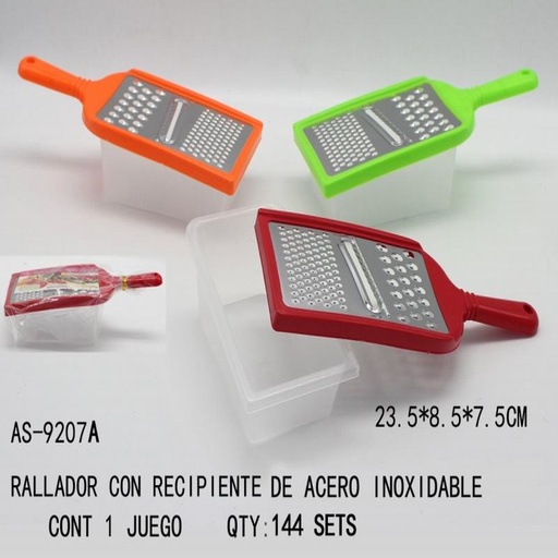 [AS-9207A [144 PZS/CAJA]] [AS-9207A] RALLADOR CON RECIPIENTE DE ACERO INOXIDABLE