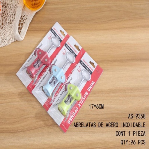 [AS-9358 [96 PZS/CAJA]] [AS-9358] ABRELATAS DE ACERO INOXIDABLE