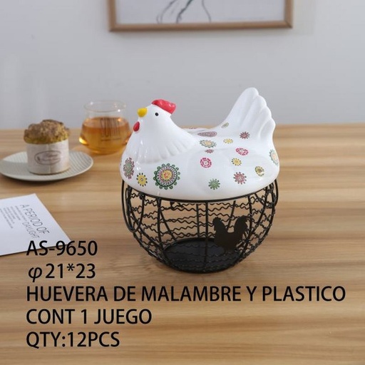 [AS-9650 [12 PZS/CAJA]] [AS-9650] HUEVERA DE MALAMBRE