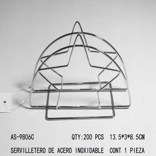 [AS-9806C [200 PZS/CAJA]] [AS-9806C] SERVILLETERO DE ACERO INOXIDABLE