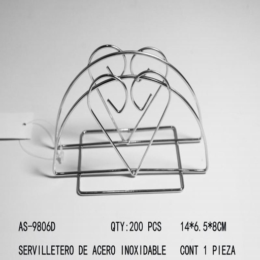 [AS-9806D [200 PZS/CAJA]] [AS-9806D] SERVILLETERO DE ACERO INOXIDABLE