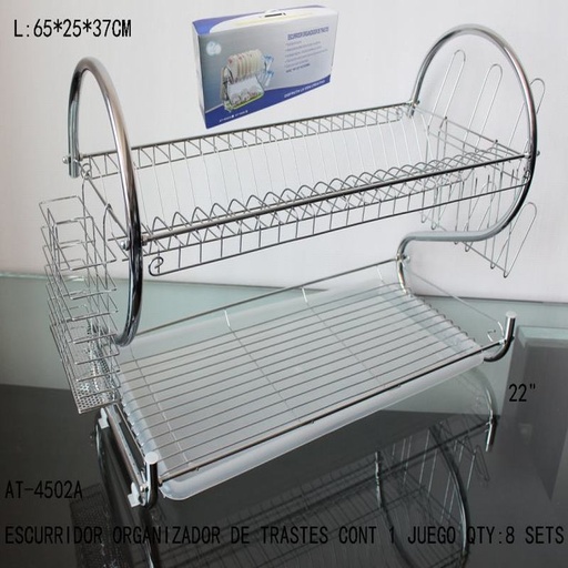 [AT-4502A [8 PZS/CAJA]] [AT-4502A] ESCURRIDOR ORGANIZADOR DE TRASTES