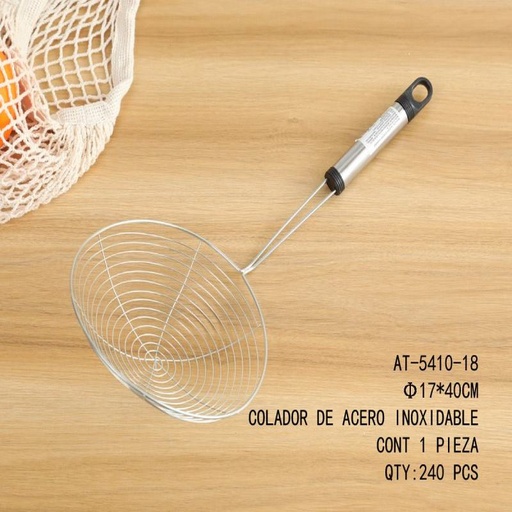 [AT-5410-18 [240 PZS/CAJA]] [AT-5410-18] COLADOR DE ACERO INOXIDABLE