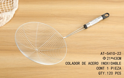 [AT-5410-22 [120 PZS/CAJA]] [AT-5410-22] COLADOR DE ACERO INOXIDABLE