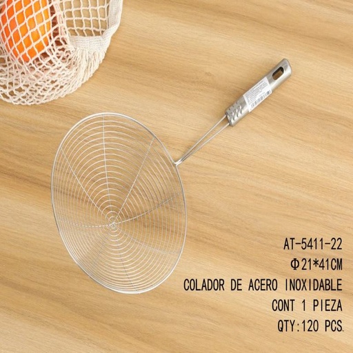 [AT-5411-22 [120 PZS/CAJA]] [AT-5411-22] COLADOR DE ACERO INOXIDABLE