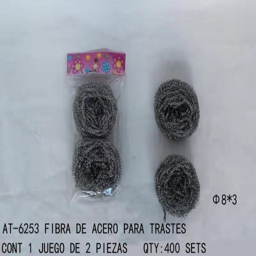 [AT-6253 [400 PZS/CAJA]] [AT-6253] FIBRA DE ACERO PARA TRASTES