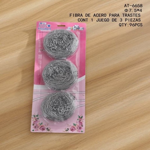 [AT-6658 [96 PZS/CAJA]] [AT-6658] FIBRA DE ACERO PARA TRASTES