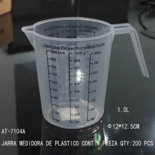 [AT-7104A [200 PZS/CAJA]] [AT-7104A] JARRA MEDIDORA DE PLASTICO