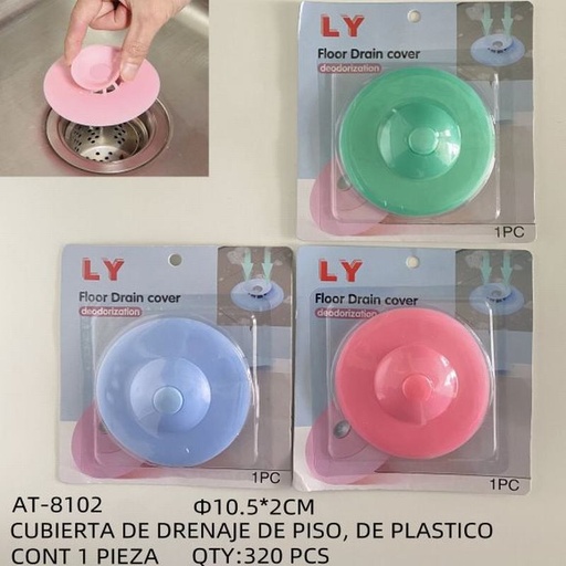 [AT-8102 [320 PZS/CAJA]] [AT-8102] CUBIERTA DE DRENAJE DE PISO, DE PLASTICO