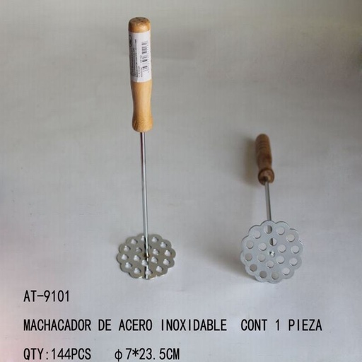 [AT-9101 [144 PZS/CAJA]] [AT-9101] MACHACADOR DE ACERO INOXIDABLE