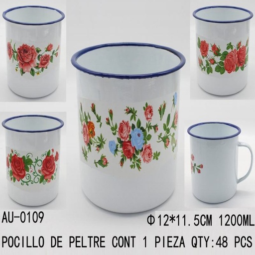 [AU-0109 [48 PZS/CAJA]] [AU-0109] POCILLO DE PELTRE