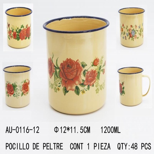 [AU-0116-12 [48 PZS/CAJA]] [AU-0116-12] POCILLO DE PELTRE