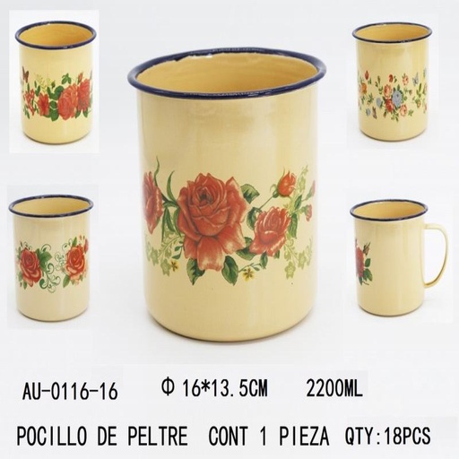 [AU-0116-16 [18 PZS/CAJA]] [AU-0116-16] POCILLO DE PELTRE