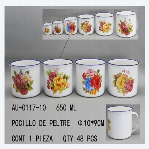 [AU-0117-10 [48 PZS/CAJA]] [AU-0117-10] POCILLO DE PELTRE