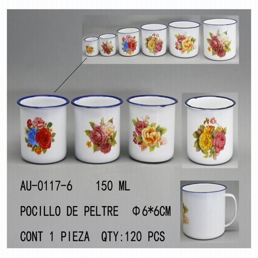[AU-0117-6 [120 PZS/CAJA]] [AU-0117-6] POCILLO DE PELTRE