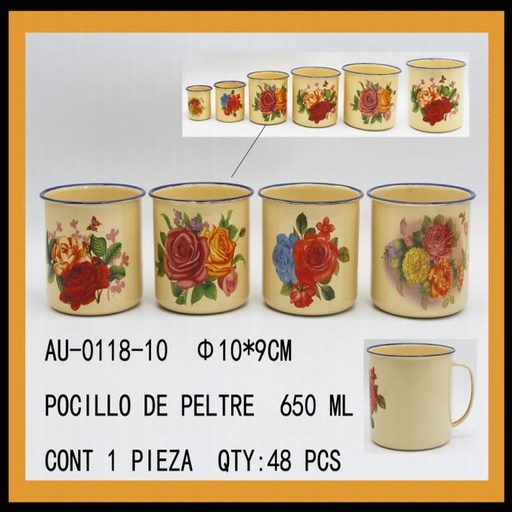 [AU-0118-10 [48 PZS/CAJA]] [AU-0118-10] POCILLO DE PELTRE