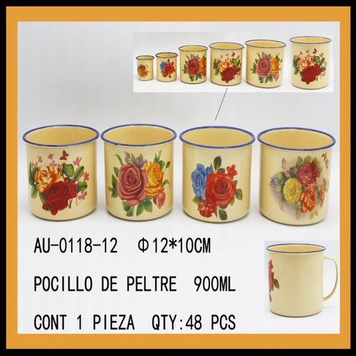 [AU-0118-12 [48 PZS/CAJA]] [AU-0118-12] POCILLO DE PELTRE