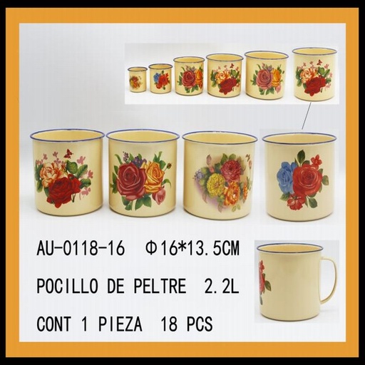 [AU-0118-16 [18 PZS/CAJA]] [AU-0118-16] POCILLO DE PELTRE