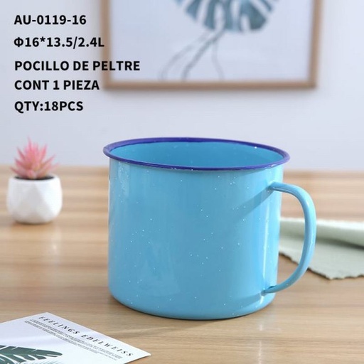 [AU-0119-16 [18 PZS/CAJA]] [AU-0119-16] POCILLO DE PELTRE