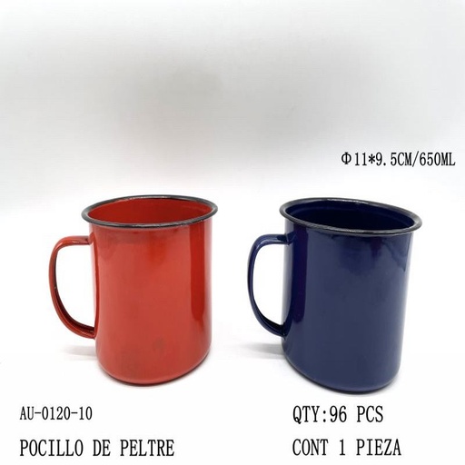 [AU-0120-10 [96 PZS/CAJA]] [AU-0120-10] POCILLO DE PELTRE