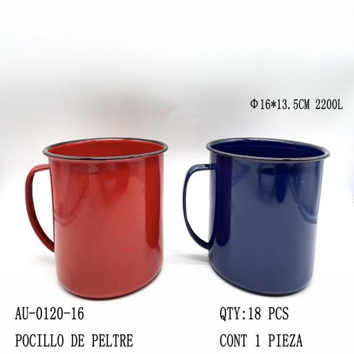 [AU-0120-16 [18 PZS/CAJA]] [AU-0120-16] POCILLO DE PELTRE