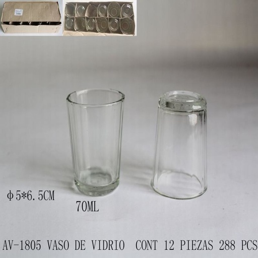 [AV-1805 [288 PZS/CAJA]] [AV-1805] VASO DE VIDRIO