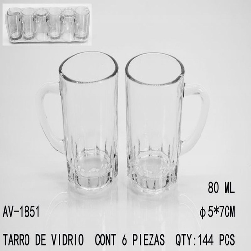 [AV-1851 [144 PZS/CAJA]] [AV-1851] TARRO DE VIDRIO