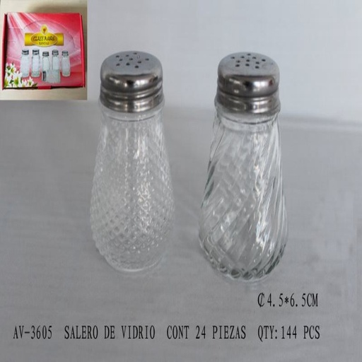 [AV-3605 [144 PZS/CAJA]] [AV-3605] SALERO DE VIDRIO