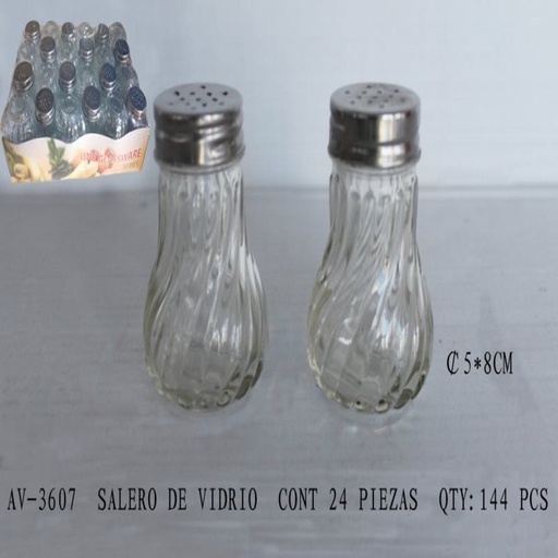 [AV-3607 [144 PZS/CAJA]] [AV-3607] SALERO DE VIDRIO
