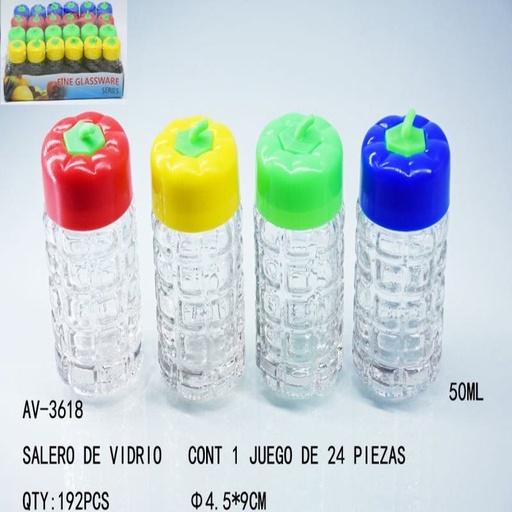 [AV-3618 [192 PZS/CAJA]] [AV-3618] SALERO DE VIDRIO